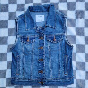 Old Navy Sleeveless Denim Jean Jacket Size L (10-12)